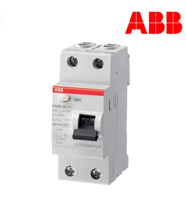 RCCB 2P 25A 30MA FH202 ABB