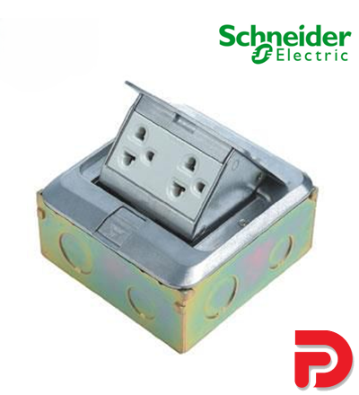 Ổ CẮM ÂM SÀN CÓ ĐẾ ÂM, MÀU NHŨ BẠC E224F_ABE SCHNEIDER